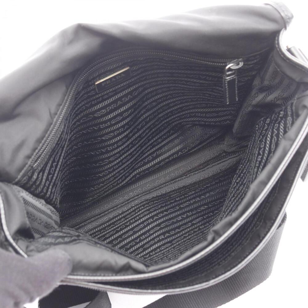 Prada PRADA Shoulder Bag Handbag Nylon Men's Women's Black - Picture 3 of 10